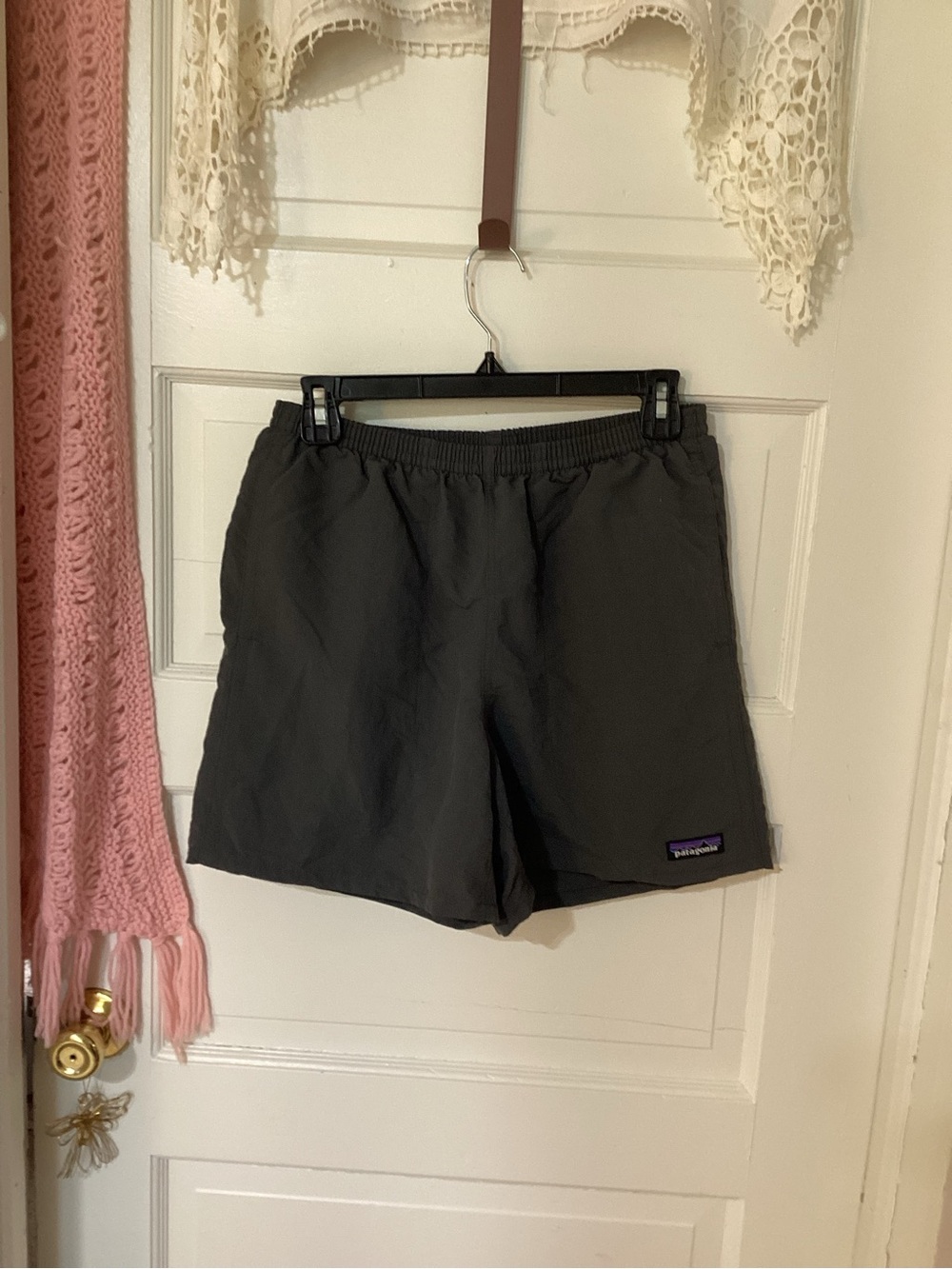 Patagonia Women's Dark Gray Elastic-Waist Outdoor Shorts